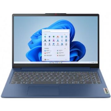 Lenovo Laptop Lenovo IdeaPad Slim 3 15AMN8, AMD Ryzen 3 7320U, 15.6 inch FHD, 8GB RAM, 512GB SSD, Windows 11 Home, Albastru