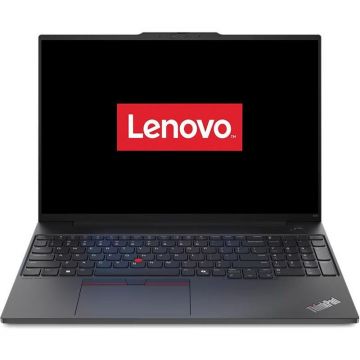 Lenovo Laptop Lenovo ThinkPad E16 G2, Intel Core Ultra 5 125U, 16 inch WUXGA, 32GB RAM, 1TB SSD, Windows 11 Pro, Negru (INT Keyboard)