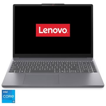 Lenovo Laptop Lenovo IdeaPad Slim 3 15IRH10, Procesor Intel® Core™ i5-13420H pana la 4.6GHz, Display 15.3 WUXGA, IPS, Memorie 24GB DDR5 RAM, SSD 1TB, Intel® UHD Graphics, Free DOS, Gri