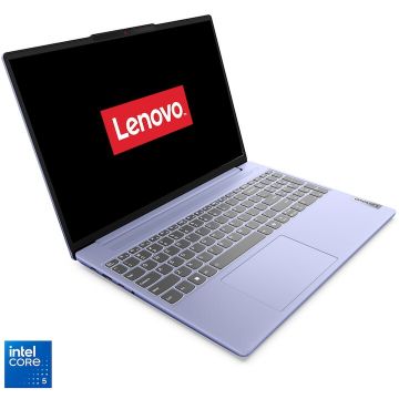 Lenovo Laptop Lenovo IdeaPad Slim 5 15IRH9R, Procesor Intel® Core™ 5 210H pana la 4.8GHz, Display 15.3 WUXGA, IPS, Memorie 16GB LPDDR5x RAM, SSD 1TB, Intel® Graphics, Free DOS, Violet  83J6000DRM