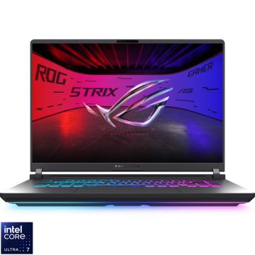 Laptop ASUS Gaming 16'' ROG Strix G16 G615LM, 2.5K 240Hz, Procesor Intel® Core™ Ultra 7 255HX (30M Cache, up to 5.20 GHz), 16GB DDR5, 1TB SSD, GeForce RTX 5060 8GB, No OS, Eclipse Gray