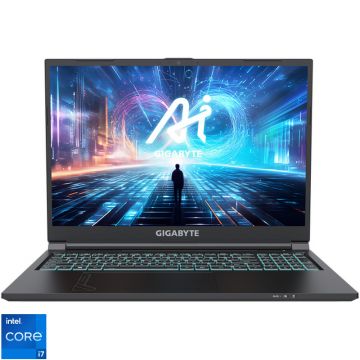 Laptop GIGABYTE Gaming 16'' G6 KF, FHD+ 165Hz, Procesor Intel® Core™ i7-13620H (24M Cache, up to 4.90 GHz), 16GB DDR5, 1TB SSD, GeForce RTX 4060 8GB, Free DOS, Iron Gray