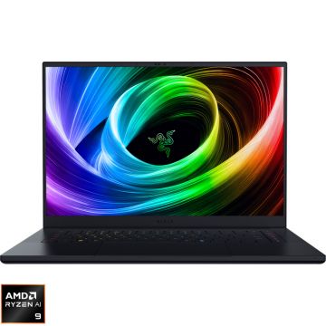 Laptop Razer Gaming 16'' Blade 16, QHD+ OLED 240Hz, Procesor AMD Ryzen™ AI 9 365 (24M Cache, up to 5.0 GHz), 32GB LPDDR5X, 1TB SSD, GeForce RTX 5070 Ti 12GB, Win 11 Home, Black Laptop Razer Gaming 16'' Blade 16, QHD+ OLED 240Hz, Procesor AMD Ryzen™ AI 9 365 (24M Cache, up to 5.0 GHz), 32GB LPDDR5X, 1TB SSD, GeForce RTX 5070 Ti 12GB, Win 11 Home, Black