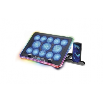Cooler-stand notebook Spirit of Gamer Airblade 1300 RGB, pana la 17.3inch, suport telefon