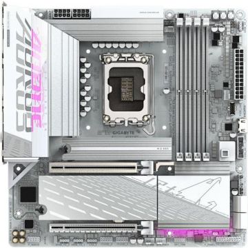 Placa de baza GIGABYTE B860M AORUS ELITE WIFI6E ICE, Intel B860, LGA 1851, DDR5, mATX