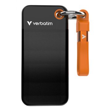 ​SSD extern Verbatim Pocket, 1TB, USB 3.2 Gen 2 (Negru/Portocaliu)