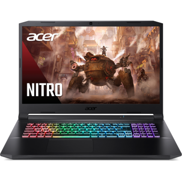 Laptop Acer Gaming 17.3'' Nitro 5 AN517-41, FHD IPS 144Hz, Procesor AMD Ryzen™ 9 5900HX (16M Cache, up to 4.6 GHz), 16GB DDR4, 1TB SSD, GeForce RTX 3070 8GB, No OS, Shale Black