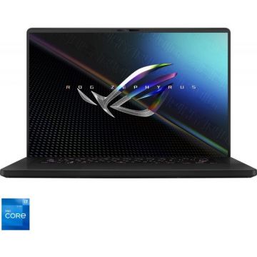 Laptop ASUS Gaming 16'' ROG Zephyrus M16 GU603ZM, WQXGA 165Hz, Procesor Intel® Core™ i7-12700H (24M Cache, up to 4.70 GHz), 16GB DDR5, 512GB SSD, GeForce RTX 3060 6GB, No OS, Off Black