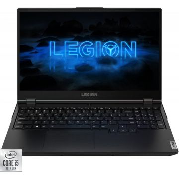 Laptop Gaming Lenovo Legion 5 15IMH6 cu procesor Intel Core i5-10500H, 15.6, Full HD, 8GB, 512GB SSD, NVIDIA GeForce RTX 3050 Ti 4GB, Free DOS, Phantom Black