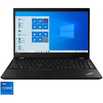 Laptop Lenovo 15.6'' ThinkPad T15 Gen 2, FHD IPS, Procesor Intel® Core™ i7-1165G7 (12M Cache, up to 4.70 GHz, with IPU), 16GB DDR4, 512GB SSD, Intel Iris Xe, Win 10 Pro, Black