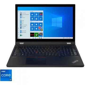 Laptop Lenovo 15.6'' ThinkPad T15g Gen 2, UHD IPS, Procesor Intel Core i7-11800H, 32GB DDR4, 1TB SSD, GeForce RTX 3080 16GB, Win 10 Pro, Black