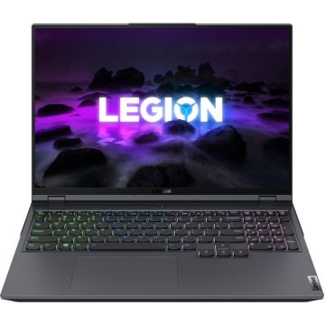 Laptop Lenovo Gaming 16'' Legion 5 Pro 16ACH6H, WQXGA IPS 165Hz G-Sync, AMD Ryzen 5 5600H, 16GB DDR4, 512GB SSD, GeForce RTX 3060 6GB, No OS, Storm Grey