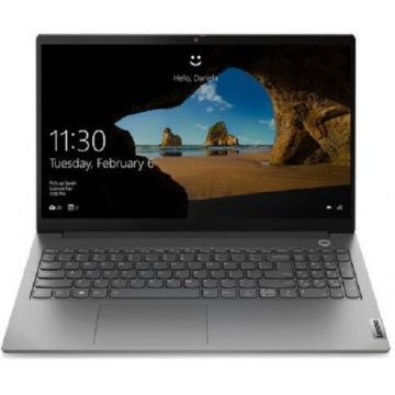 Laptop Lenovo ThinkBook 15 G2 ITL cu procesor Intel Core i7-1165G7, 15.6, Full HD, 16GB, 512GB SSD, NVIDIA GeForce MX450 2GB, No Os, Mineral Grey