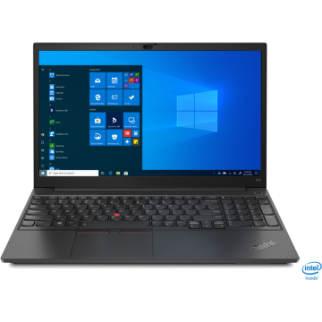 Laptop Lenovo ThinkPad E15 Gen 2 cu procesor Intel Core i7-1165G7, 15.6, Full HD, 16GB, 512GB SSD, NVIDIA GeForce MX450 2GB, Free DOS, Black
