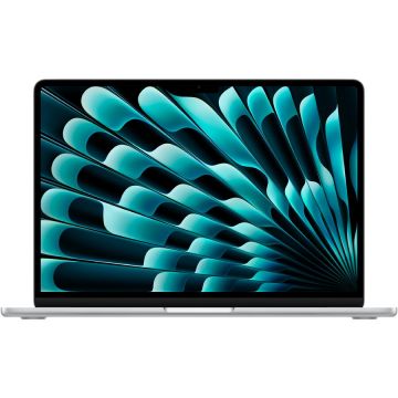 Apple Laptop Apple MacBook Air 13, Procesor Apple M4 chip (10-core CPU, 10-core GPU), 13.6 WQXGA, 16GB, 512GB, layout INT, Manual RO, Mac OS, Argintiu
