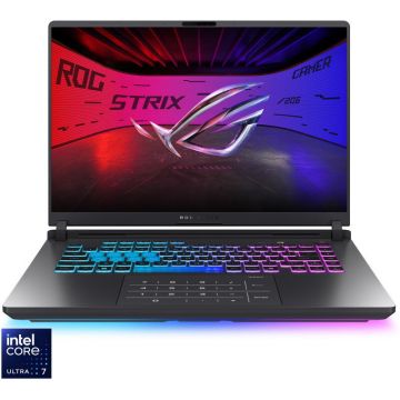Asus Laptop ASUS Gaming 16'' ROG Strix G16 G615LR, 2.5K 240Hz, Procesor Intel® Core™ Ultra 7 255HX (30M Cache, up to 5.20 GHz), 32GB DDR5, 2TB SSD, GeForce RTX 5070 Ti 12GB, No OS