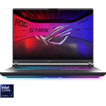Asus Laptop ASUS Gaming ROG Strix G16 G615LM, Procesor Intel® Core™ Ultra 7 255HX (30M Cache, up to 5.20 GHz), Display 16'' WQXGA 2560x1600, Memorie RAM 16GB DDR5, Capacitate 1TB SSD M.2, Placa video dedicata NVIDIA GeForce RTX 5060 8GB, No OS,