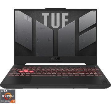 Asus Laptop ASUS pentru Gaming TUF A15 FA507NUR, Procesor AMD Ryzen™ 7 7435HS (20M Cache, up to 4.5 GHz), Display 15.6'' FHD 1920x1080, Memorie RAM 16 GB DDR5, Capacitate 1 TB SSD M.2, Placa video dedicata NVIDIA® GeForce RTX™ 4050 6GB GDDR6, No OS, Gri