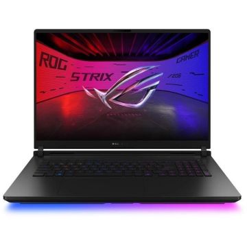 Asus Laptop Asus ROG Strix SCAR 18, G835LX-SA063, 18 inch, 2560 x 1600, Intel Core Ultra 9, 275HX 24 C / 24 T, 2.1 GHz - 5.4 GHz, 40 MB cache, 64 GB DDR5, 2 TB SSD, Nvidia GeForce RTX 5090,WQXGA, Fara sistem de operare, Negru
