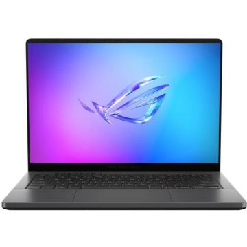 Asus Laptop Asus ROG Zephyrus G14, 2025, GA403WW-QS080, 14 inch, OLED, 2880 x 1800, AMD HX 370 12 C / 24 T, 2.0 GHz - 5.1 GHz, 12 MB 24 MB cache, 28 W, 64 GB LPDDR5X, 1 TB SSD, Nvidia GeForce RTX 5080, Fara sistem de operare, Gri