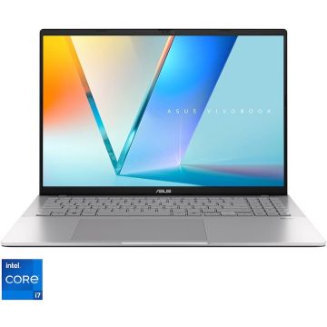 Asus Laptop Asus Vivobook S16, S3607VA-RP011, 16 inch, WUXGA 1920 x 1200, Intel® Core™ i7-13620H, 16GB DDR5 RAM, 1TB SSD, Intel® UHD Graphics, No OS, Argintiu