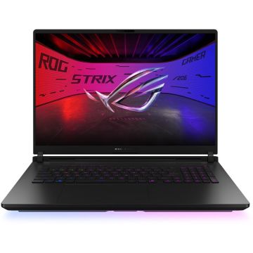 Asus Laptop Gaming ASUS ROG Strix SCAR 18 G835LW-SA058, Intel Core Ultra 9 275HX pana la 5.4GHz, 18 WQXGA, 64GB, SSD 2TB, NVIDIA GeForce RTX 5080 16GB, Free DOS, Negru