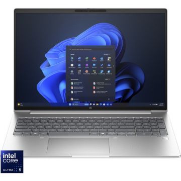HP Laptop HP Probook 460 G11, Procesor Intel® Core™ Ultra 5 Procesor 125H (18M Cache, up to 4.50 GHz), Display 16 WUXGA 1920x1200, Memorie RAM 16GB DDR5, Capacitate 512GB SSD M.2, Placa video dedicata NVIDIA GeForce RTX 2050 4GB, Windows 11 PRO, Argintiu
