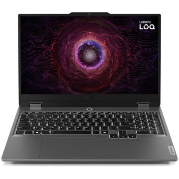 Lenovo Laptop Gaming Lenovo LOQ 15ARP9, AMD Ryzen™ 5 7235HS pana la 4.2GHz, 15.6 Full HD, IPS, 144Hz, 24GB DDR5, 1TB SSD, NVIDIA® GeForce RTX™ 3050 6GB GDDR6, No OS, Gri