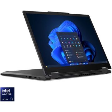 Lenovo Laptop Lenovo ThinkPad X13 2-in-1 Gen 5, Display  13.3'' WUXGA 1920x1200 IPS, Touch, Procesor Intel® Core™ Ultra 5 125U (12M Cache, up to 4.30 GHz), Memorie RAM 16GB LPDDR5X, Capacitate 512GB SSD, Placa video integrata Intel Graphics, Windows 11 P