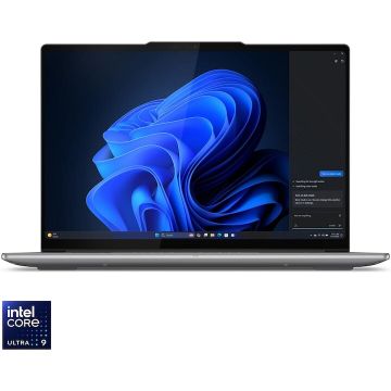 Lenovo Laptop Lenovo Yoga Pro 7 14IAH10, Procesor Intel® Core™ Ultra 9 285H, Display 14.5 OLED 3000x1876, Memorie RAM 1x 32GB LPDDR5x, Capacitate 1 TB SSD M.2, Placa video integrata Intel® Arc™ 140T, Windows 11 Home, Gri