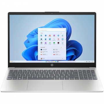 HP Laptop HP 15-fc0900ng, 15.6 inch, Full-HD, AMD Ryzen 5 7520U, 16 GB RAM, 512 GB SSD, Windows 11 Home, Video Radeon™ integrata, Argintiu