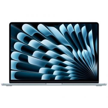 Laptop Apple MacBook Air 15 (Procesor Apple M4 (10-core CPU), 15.3inch Liquid Retina, 24GB, 1TB SSD, Apple M4 10-core GPU, Mac OS, Layout INT, Albastru deschis)