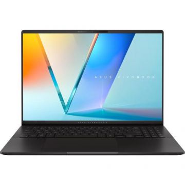 Laptop ASUS VivoBook S 16 OLED M5606KA (Procesor AMD Ryzen™ Al 7 350 (16M Cache, up to 5.0 GHz) 16inch 3K 120Hz, 24GB LPDDR5X, 1TB SSD, AMD Radeon 860M Graphics, Negru)