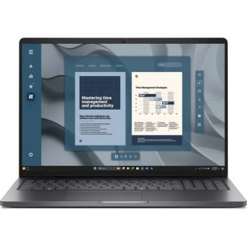 Laptop Dell Pro 16 PC16255 (Procesor AMD Ryzen 5 PRO 230 (16M Cache, up to 4.9 GHz), 16inch FHD+, 16GB DDR5, 1TB SSD, AMD Radeon 760M, Windows 11 Pro, Negru/Gri)