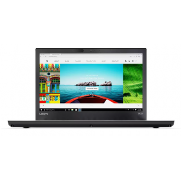 Laptop Refurbished LENOVO ThinkPad T470, Intel Core i5-6200U 2.30 - 2.80GHz, 8GB DDR4, 128GB SSD, 14 Inch HD, Webcam + Windows 10 Home