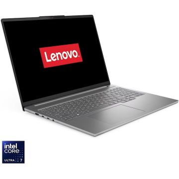 Lenovo Laptop Lenovo IdeaPad Pro 5 16IAH10, Display 16 2.8K 2880x1800 OLED, Procesor Intel® Core™ Ultra 7 255H, Memorie RAM 16 GB LPDDR5x, Capacitate de stocare 1TB SSD M.2, Placa video dedicata nVidia GeForce RTX 5050 8 GB GDDR7, Free DOS, Gri