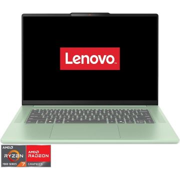 Lenovo Laptop Lenovo IdeaPad Slim 5 15ARP10, Display 15.3 WUXGA 1920x1200, IPS, Procesor AMD Ryzen™ 7 7735HS, Memorie RAM 16 GB LPDDR5x, Capacitate de stocare 512 GB SSD M.2, Placa video integrata AMD Radeon™ 680M Graphics, Free DOS, Verde