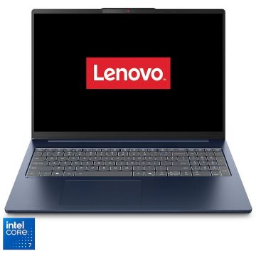 Lenovo Laptop Lenovo IdeaPad Slim 5 16IRH10R, Display 16 2.8K 2880x1800 OLED, Procesor Intel® Core™ 7 240H, Memorie RAM 2x16GB DDR5, Capacitate de stocare 1 TB SSD M.2, Placa video integrata Intel Graphics, Free DOS, Albastru