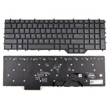 Tastatura Neagra Dell FJYT6 iluminata RGB layout US fara rama enter mic