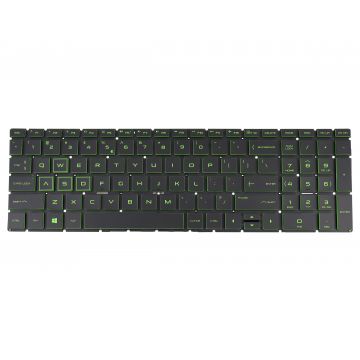 Tastatura Verde HP Pavilion 15T-DB iluminata verde layout US fara rama enter mic