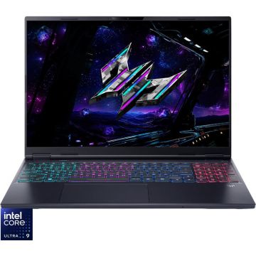 Acer Laptop Gaming Acer Predator Helios Neo 16S AI PHN16S-71, Display 16'' WQXGA 2560x1600 OLED, Procesor Intel® Core™ Ultra 9 275HX, Memorie RAM 64GB DDR5, Capacitate de Stocare 2x 1TB SSD, Placa video dedicata GeForce RTX 5070 8GB, No OS, Negru