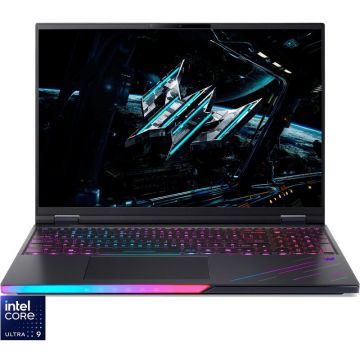 Acer Laptop Gaming Acer Predator Helios PH16-73-95AA, 16 inch, WQXGA OLED,  Intel® Core™ Ultra 9 275HX,  32GB DDR5, 2x 1TB SSD, GeForce RTX 5070 Ti 12GB, Windows 11 Pro, Negru
