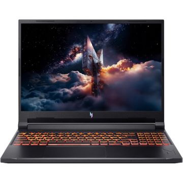 Acer Laptop pentru gaming Acer Nitro V 16 AI ANV16-42, Display 16'' WQXGA 2560 x 1600, IPS, Procesor AMD Ryzen™ 7 260, Memorie RAM 32GB DDR5, Capacitate de stocare 2TB (2x1TB) SSD, Placa video dedicata nVidia GeForce RTX 5070 8GB GDDR7, Negru