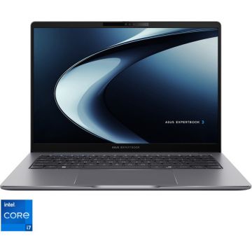 Asus Laptop ASUS ExpertBook P3 P3405CVA, Display 14'' WQXGA 2560x1600, 144Hz, Procesor Intel® Core™ i7-13620H, Memorie RAM 16GB DDR5, Capacitate de socare 1TB SSD, Placa video integrata Intel UHD, Misty Grey