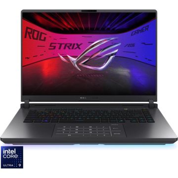 Asus Laptop Gaming ASUS ROG Strix G16 G615LW, Display 16'' 2.5K 2560x1600, Procesor Intel® Core™ Ultra 9 275HX, Memorie RAM 32GB DDR5, Capacitate de stocare 2TB SSD, Placa video dedicata GeForce RTX 5080 16GB, No OS, Eclipse Gray
