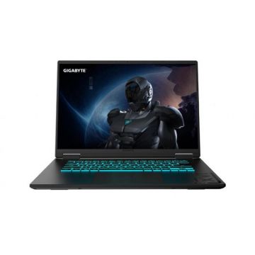 Gigabyte Laptop Gigabyte A16 3VHK3EE893SD, Display 16 Ful HD 1920 x 1200, Procesor AMD Ryzen 7 RTX 5060, Memorie RAM 16 GB DDR5, Capacitate 512 GB SSD, Placa video dedicata nVidia GeForce RTX 5060 8GB GDDR7, Negru