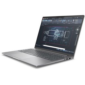 HP Laptop HP ZBook AI 8 G1i, Intel Core Ultra 9 285H, 16 inch, RAM 64GB, SSD 1TB, Intel Arc 140T, Windows 11 Pro, Argintiu