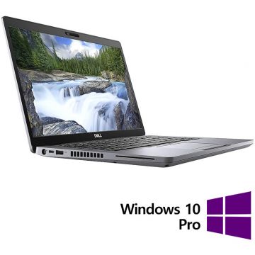 Laptop Refurbished Latitude 5411 HD 14 inch Intel Core i5-10400H 8GB 256GB SSD Windows 10 Pro Silver