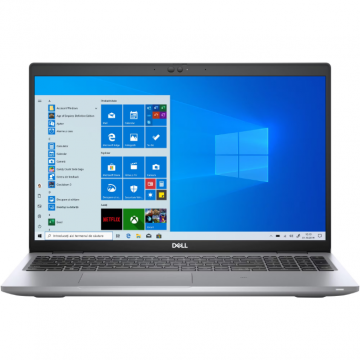 Laptop Refurbished Latitude 5520 FHD 15.6 inch Intel Core i5-1135G7 8GB 256GB SSD Windows 10 Pro Silver