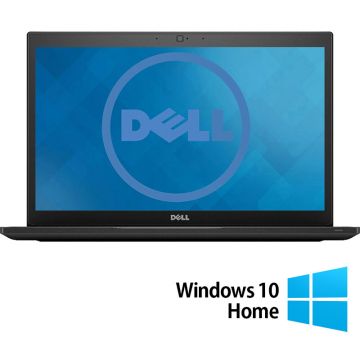 Laptop Refurbished Latitude 7480 HD 14 inch Intel Core i5-6300U 8GB 256GB SSD Windows 10 Home Black